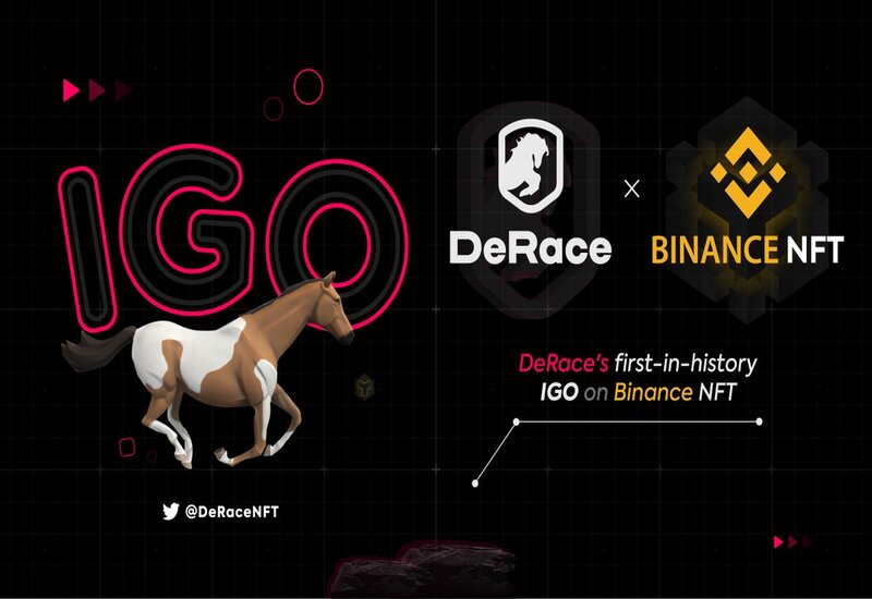 Publicidad del nuevo IGO creado por DeRace y Binance NFT