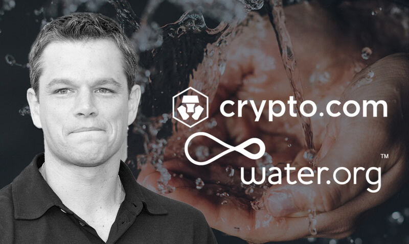 Crypto.com donó 1 millón de dólares a la organización benéfica de Matt Damon llamada water.org.