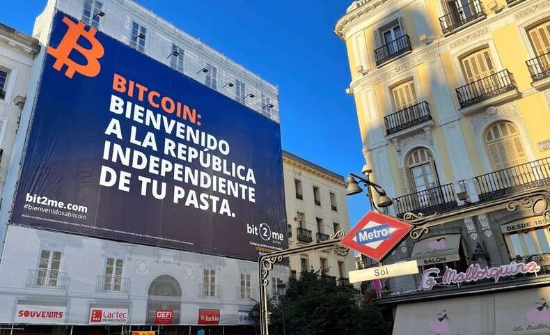 Bit2Me lanzó una campaña agresiva en Madrid para atraer usuarios a su plataforma.