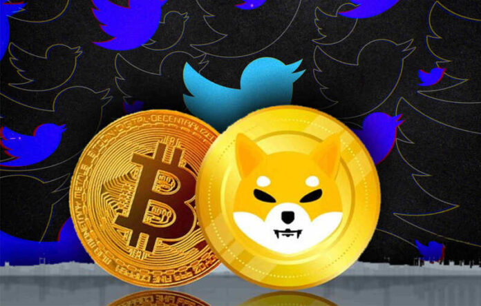 Las criptomonedas Shiba Inu y Bitcoin compiten por su popularidad en twitter.