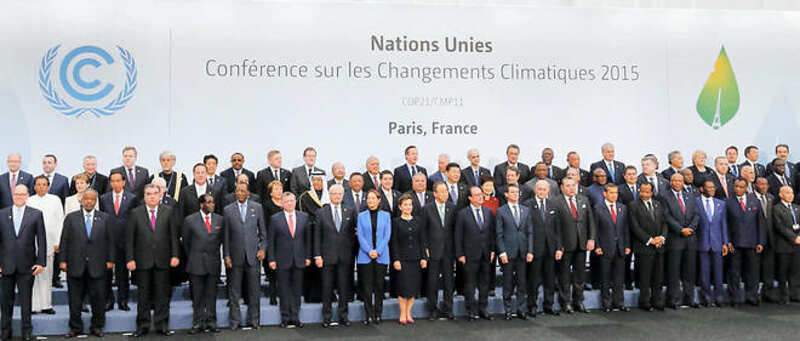 Líderes mundiales firmaron el Acuerdo Climático de París en 2015.