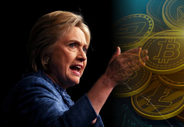 Hillary Clinton advirtió sobre la supuesta amenaza del mundo cripto para dólar.