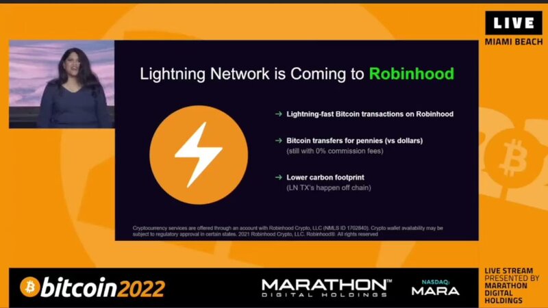 Los desarrolladores de Robinhood adelantaron su progreso cripto en la Bitcoin 2022 desde Miami.