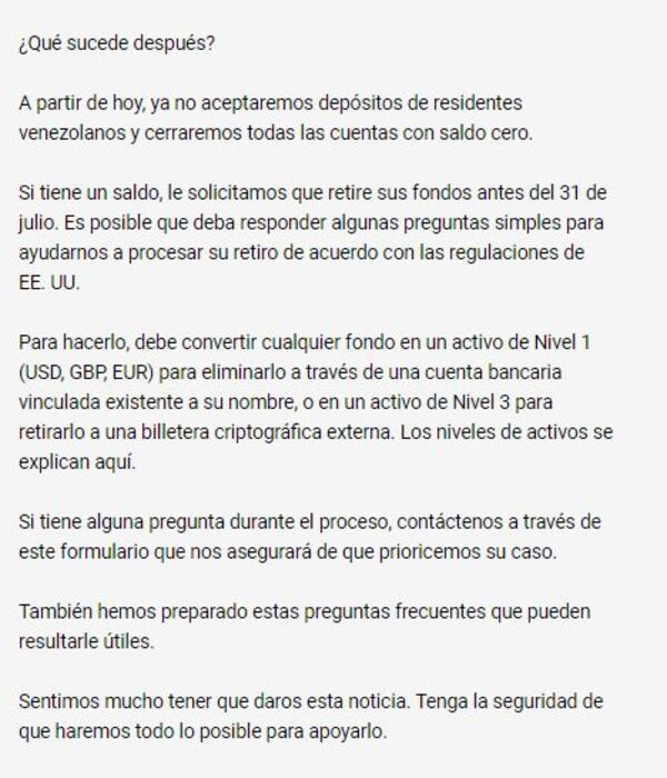 Procedimiento para cerrar la cuenta en Uphold.